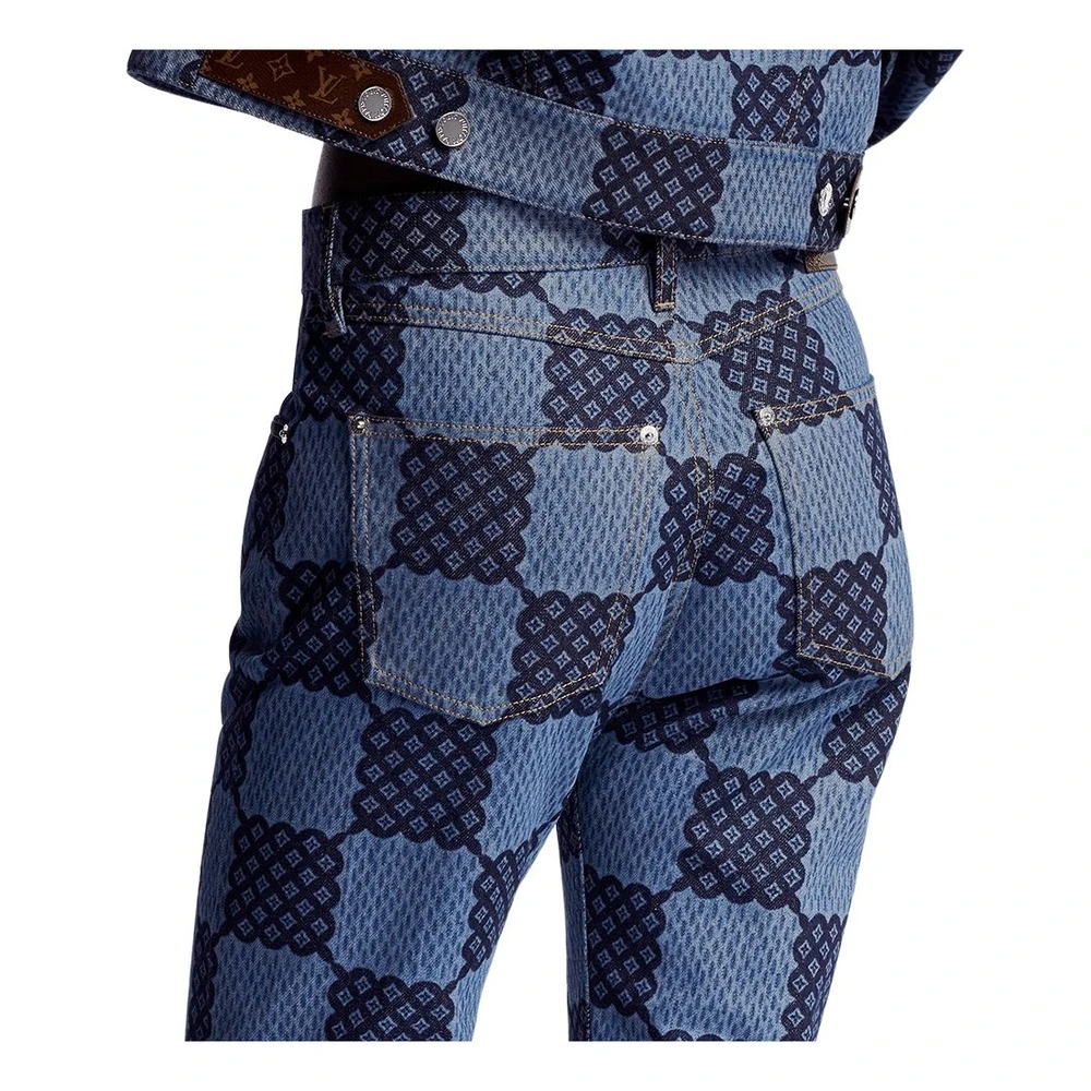 Джинсы LOUIS VUITTON Damier Jeans женские синие, Цвет: синий, Размер: 38, Длина: Обычный стиль | Китай.рф
