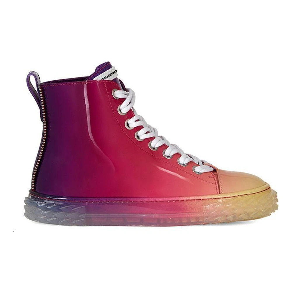 Кроссовки Giuseppe Zanotti Blabber лакированные, высокие, женские, градиент красный, Издание: С оригинальной коробкой для обуви, Размер: 35 | Китай.рф