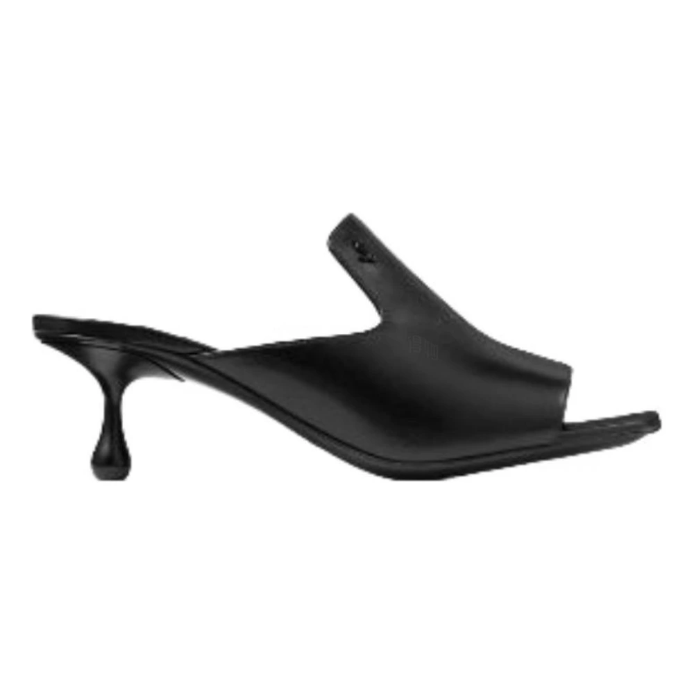 Шлепанцы Jimmy Choo Ander из овчины 5 см черные, Цвет: черный, Издание: С оригинальной коробкой для обуви, Размер: 37.5 | Китай.рф
