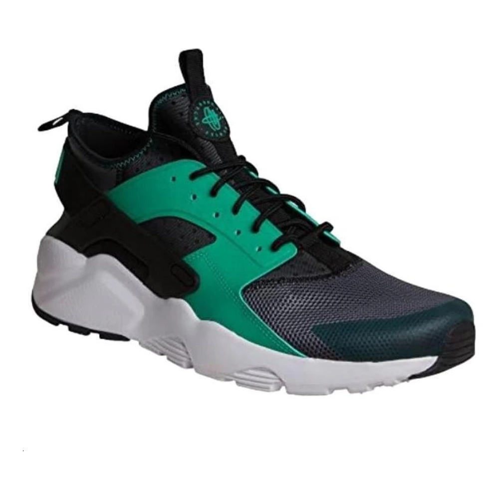 Кроссовки Nike Air Huarache мужские беговые, цвет чёрный-белый-зелёный, Цвет: Черный, белый и зеленый, Размер: 43 | Китай.рф