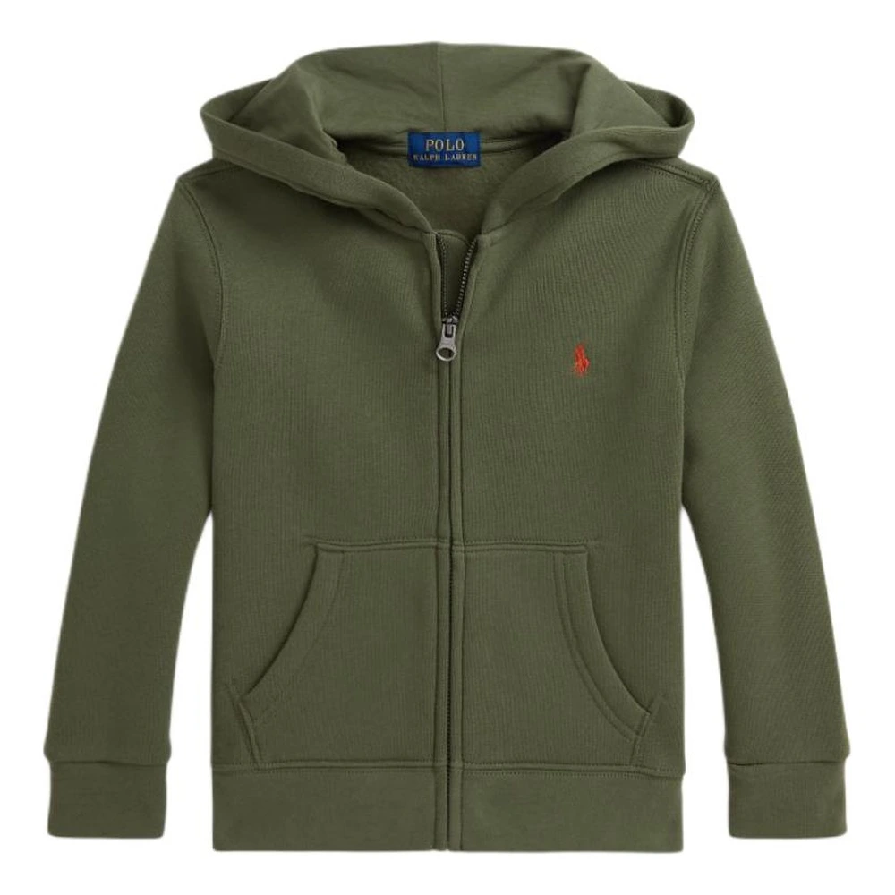 Куртка Polo Ralph Lauren детская зеленая FW25 Logo с капюшоном, Цвет: зеленый, Размер: 4T | Китай.рф
