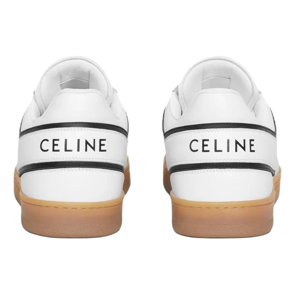 Кроссовки мужские CELINE Trainer низкие, белые, кожаные, Цвет: Белый, Издание: С оригинальной коробкой для обуви, Размер: 41 | Китай.рф