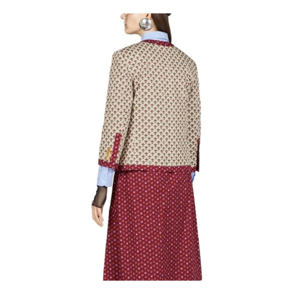 Куртка GUCCI с цветочным принтом, Цвет: красный, Размер: 40 | Китай.рф