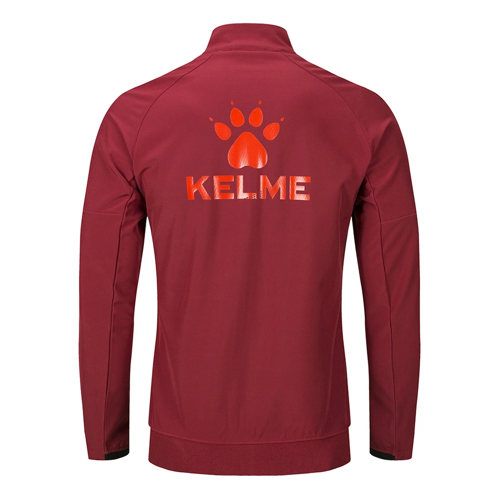 Куртка спортивная KELME с воротником-стойкой, унисекс, Цвет: винно-красный, Размер: M | Китай.рф