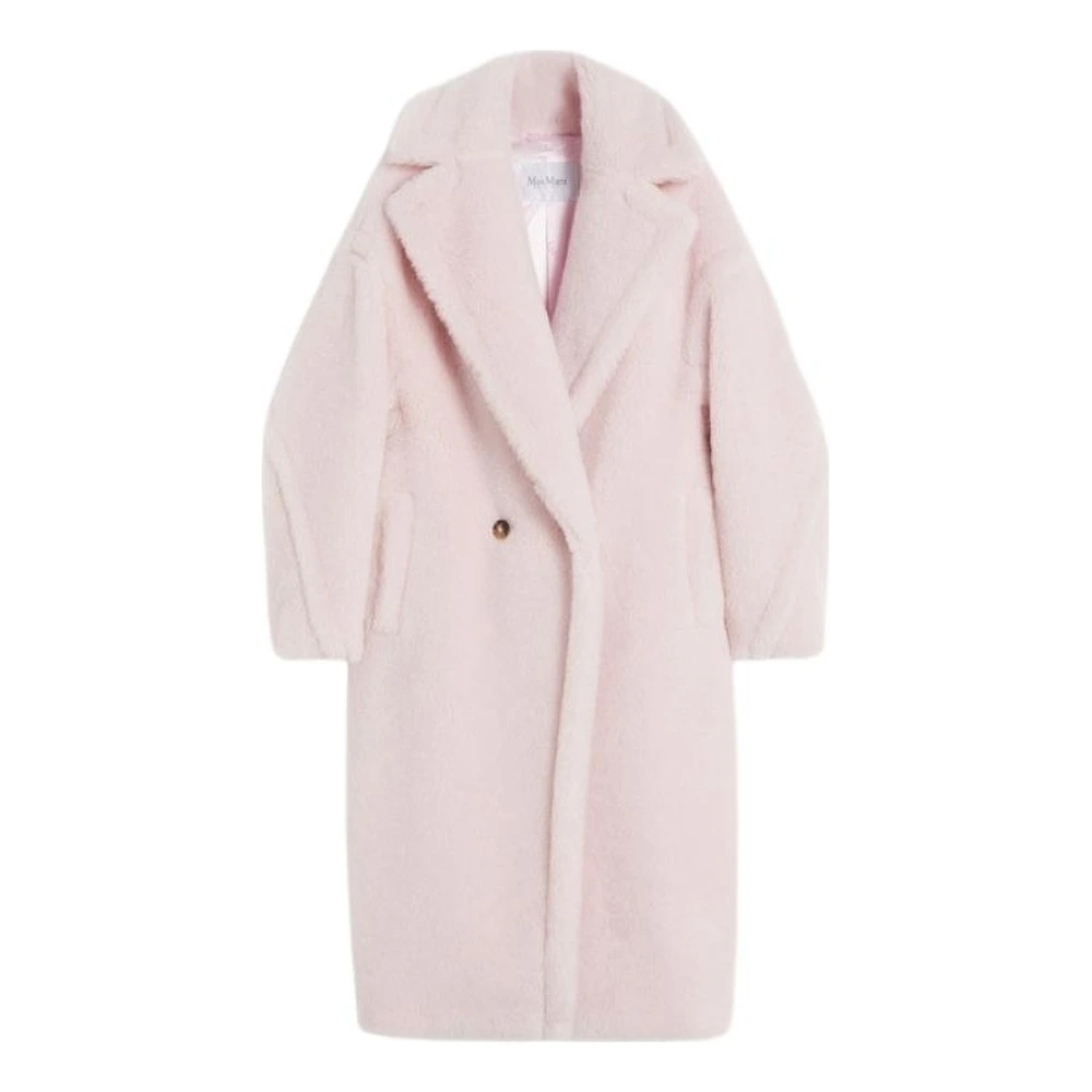 Пальто MaxMara Teddy Girl double-breasted SS26, Цвет: розовый, Размер: XS | Китай.рф