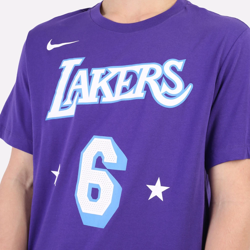 Футболка Nike мужская с принтом Los Angeles Lakers, Цвет: Лос-Анджелес Лейкерс, Размер: L | Китай.рф