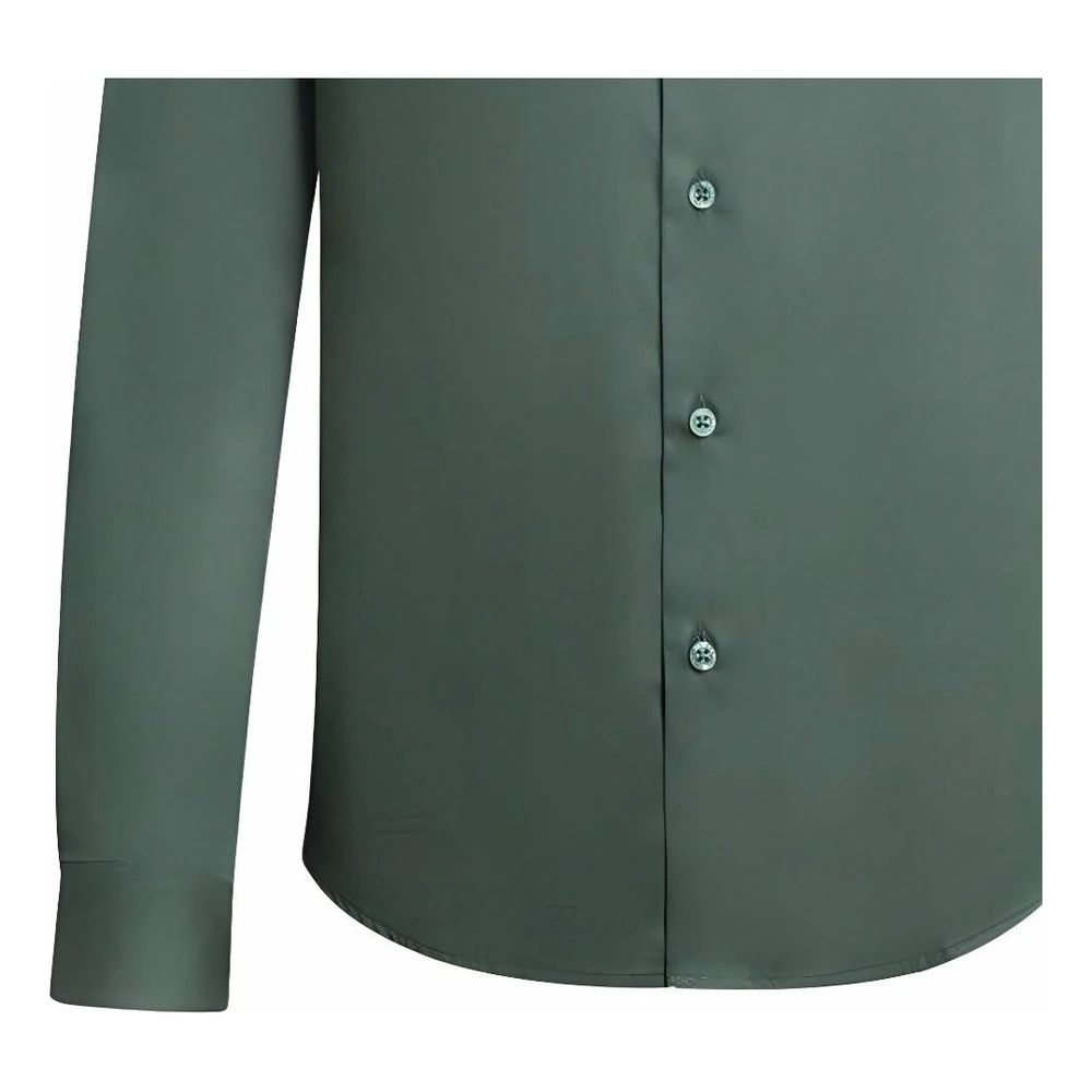 Рубашка EMPORIO ARMANI с логотипом SS24 мужская зеленая, Цвет: зеленый, Размер: XS | Китай.рф