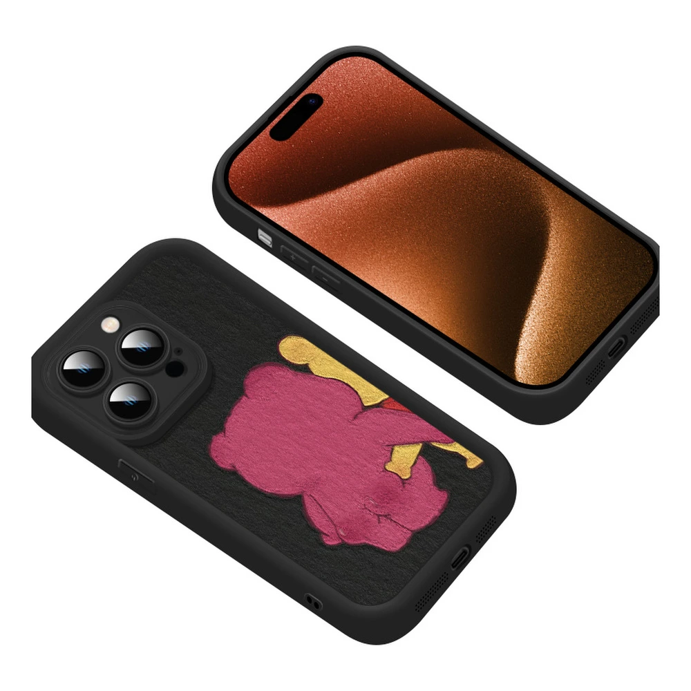 Чехол для iPhone Disney Винни Пух для влюбленных пар, Цвет: DISNEYTY0082Z-текстурный чёрный, Применимая модель: iPhone15 | Китай.рф