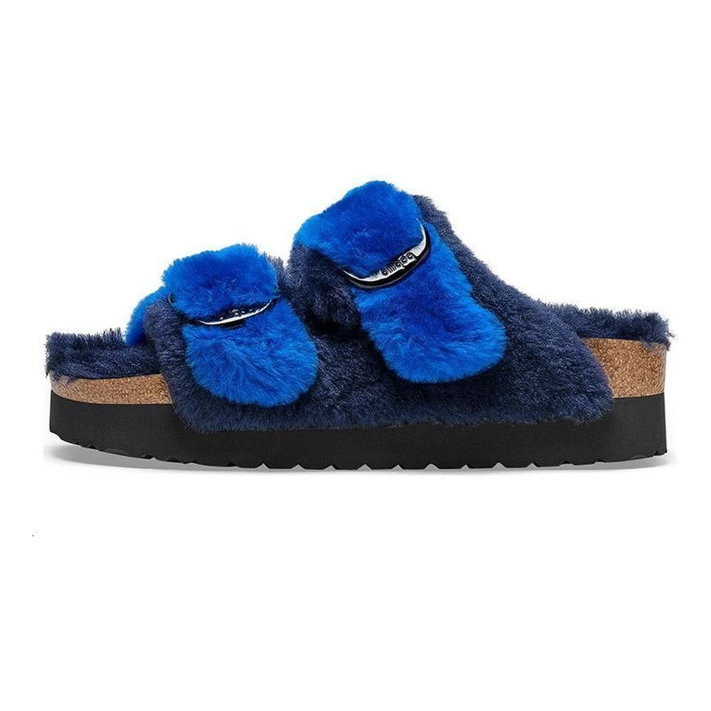 Женские шлепанцы Birkenstock массажные антибактериальные синие узкие, Цвет: синий, Размер: 35 | Китай.рф
