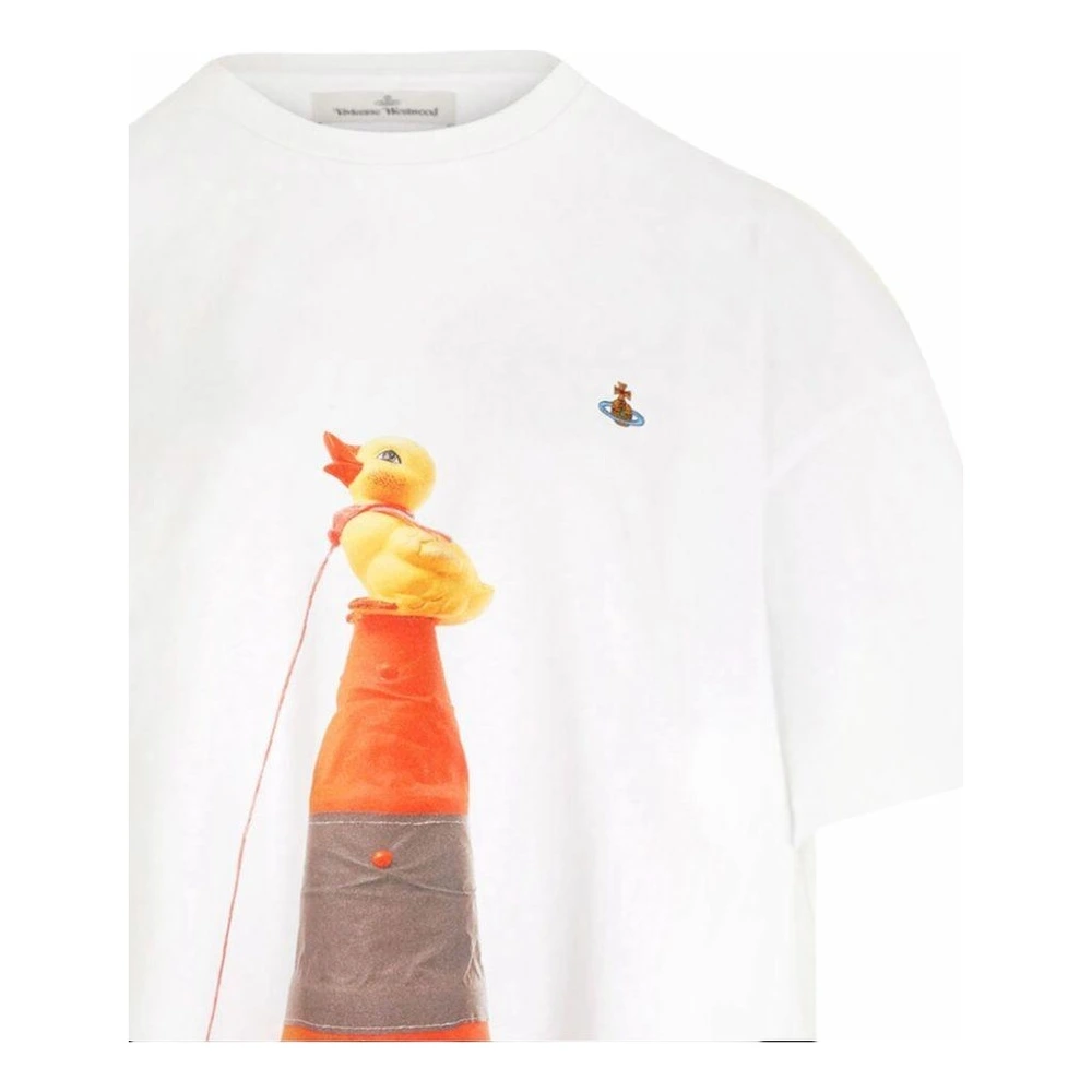 Футболка Vivienne Westwood SS25 унисекс белая с принтом Cone, Цвет: Белый, Размер: L | Китай.рф