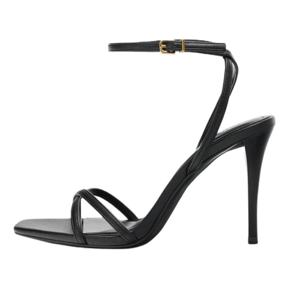 Сандалии-слайды ZARA с одним ремешком 9.5 см для женщин чёрные, Цвет: черный, Размер: 35 | Китай.рф