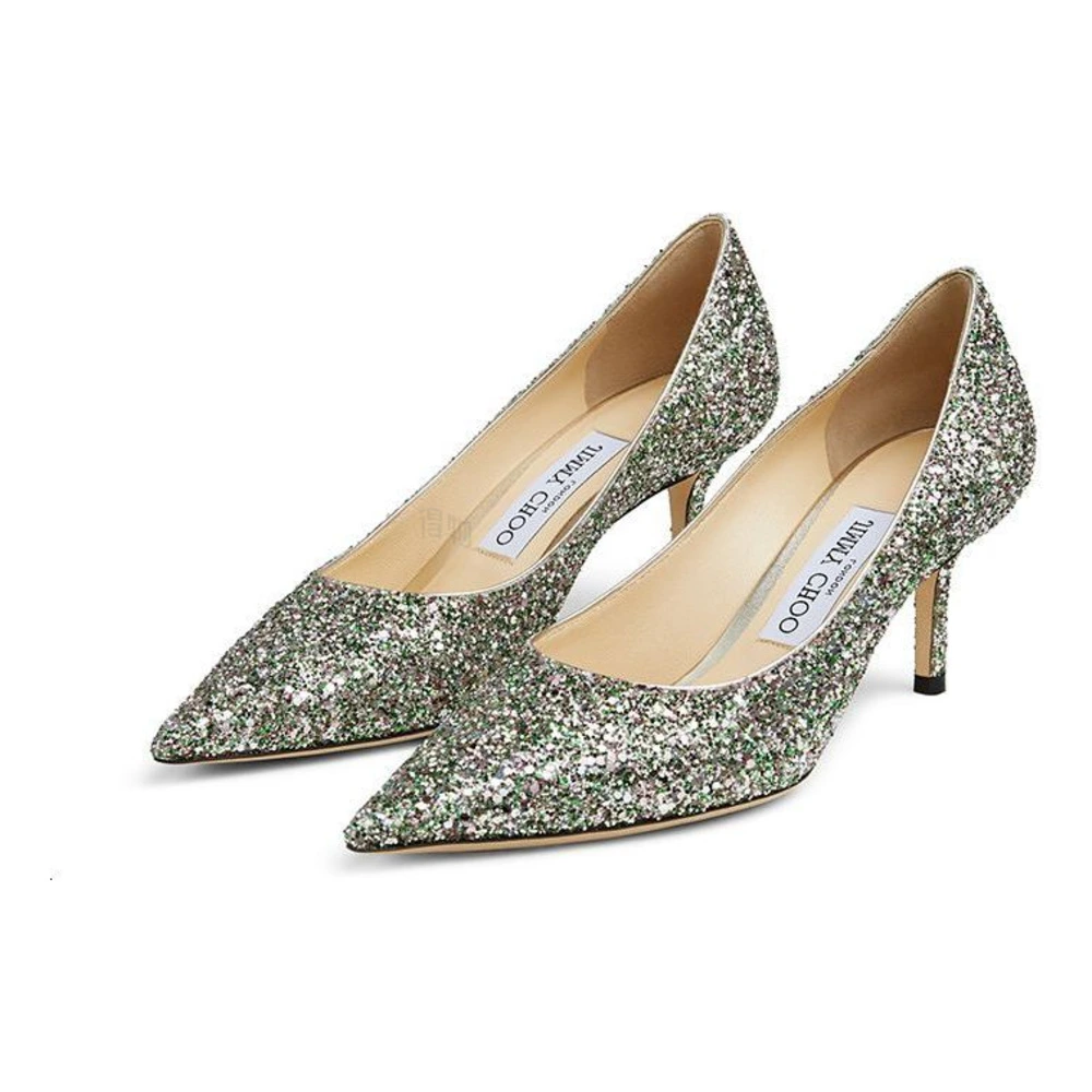 Туфли на каблуке Jimmy Choo LOVE мятные блестящие 6.5 см, Размер: 35.5, Издание: Есть коробка для обуви | Китай.рф