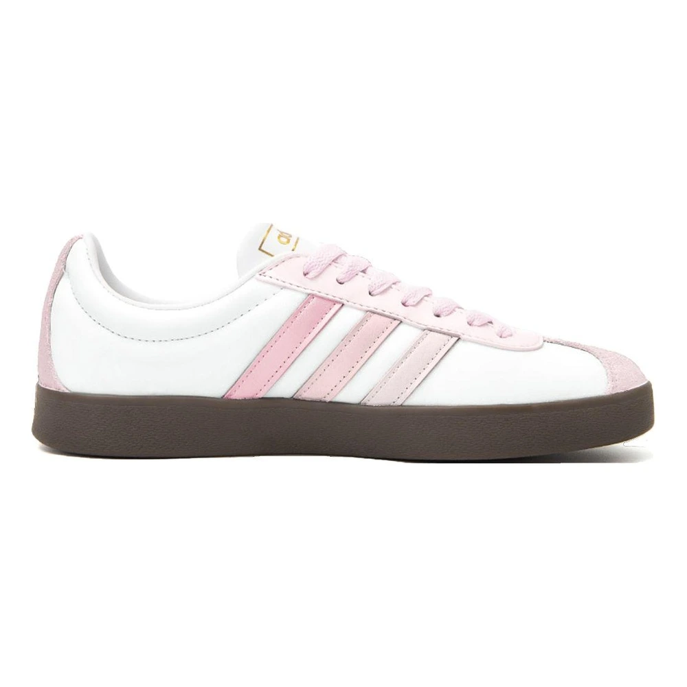 Кастомные кроссовки adidas VL Court 2.0 Star Joy Creation бело-розовые, Цвет: Бело-розовый, Размер: 35⅔ | Китай.рф