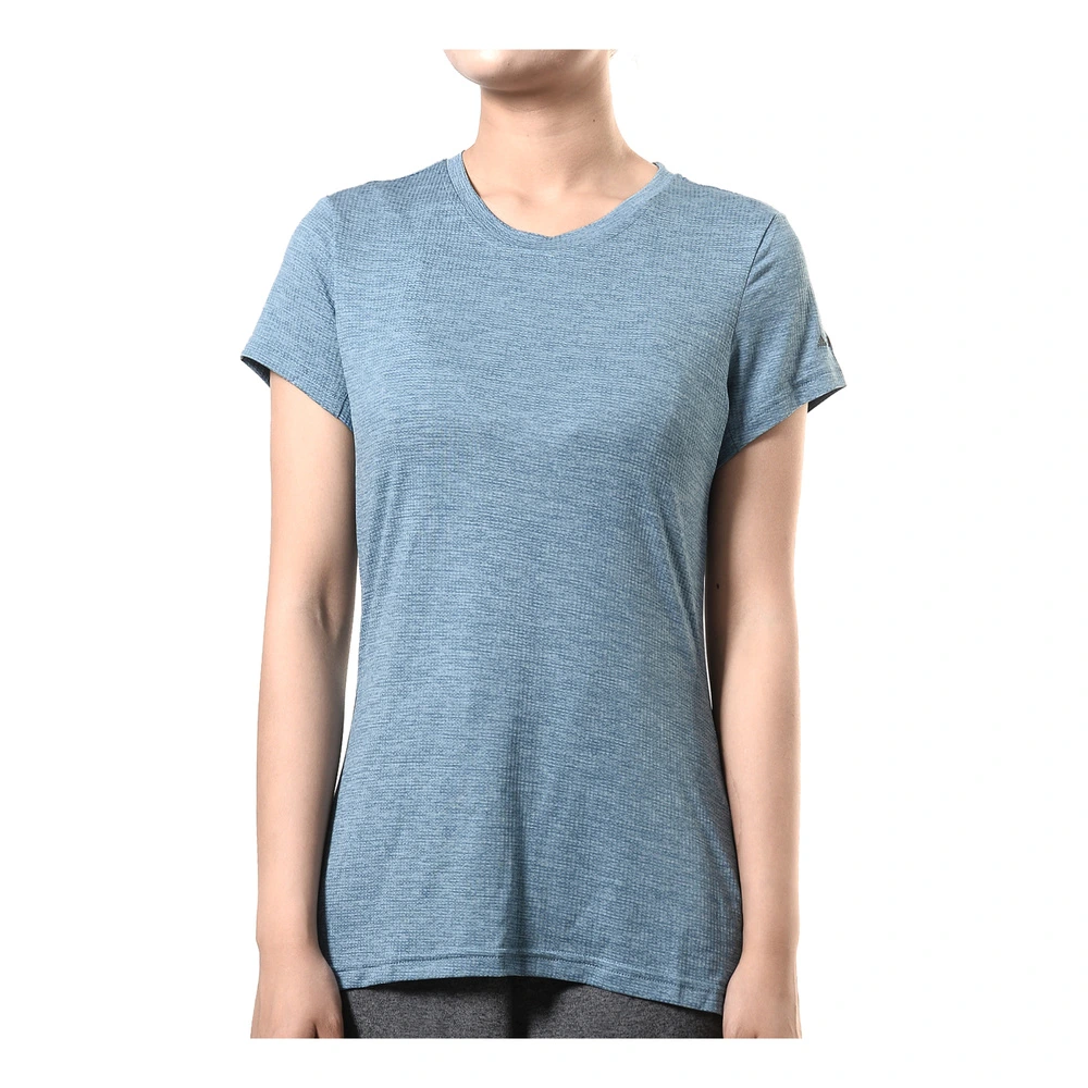 Футболка adidas Round Neck Solid Breathable Short Sleeve женская, Цвет: синий, Размер: XL | Китай.рф
