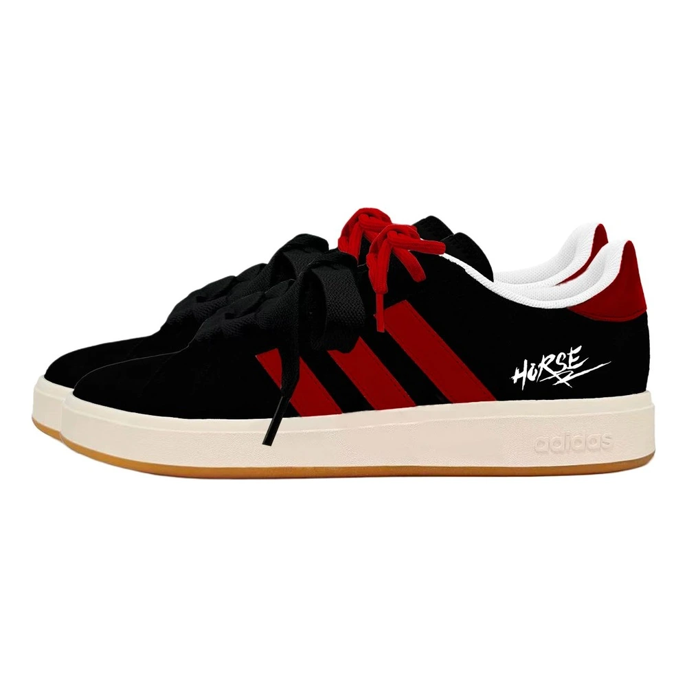 Кроссовки для скейтборда adidas Grand Court Base 00s, год лошади, чёрно-красные, Цвет: черно-красный, Размер: 36 | Китай.рф
