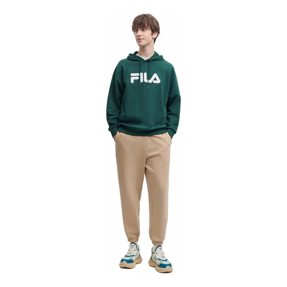 Толстовка FILA с капюшоном унисекс зеленая F51U338298F-GN, Цвет: Зелёный, Размер: XXL | Китай.рф
