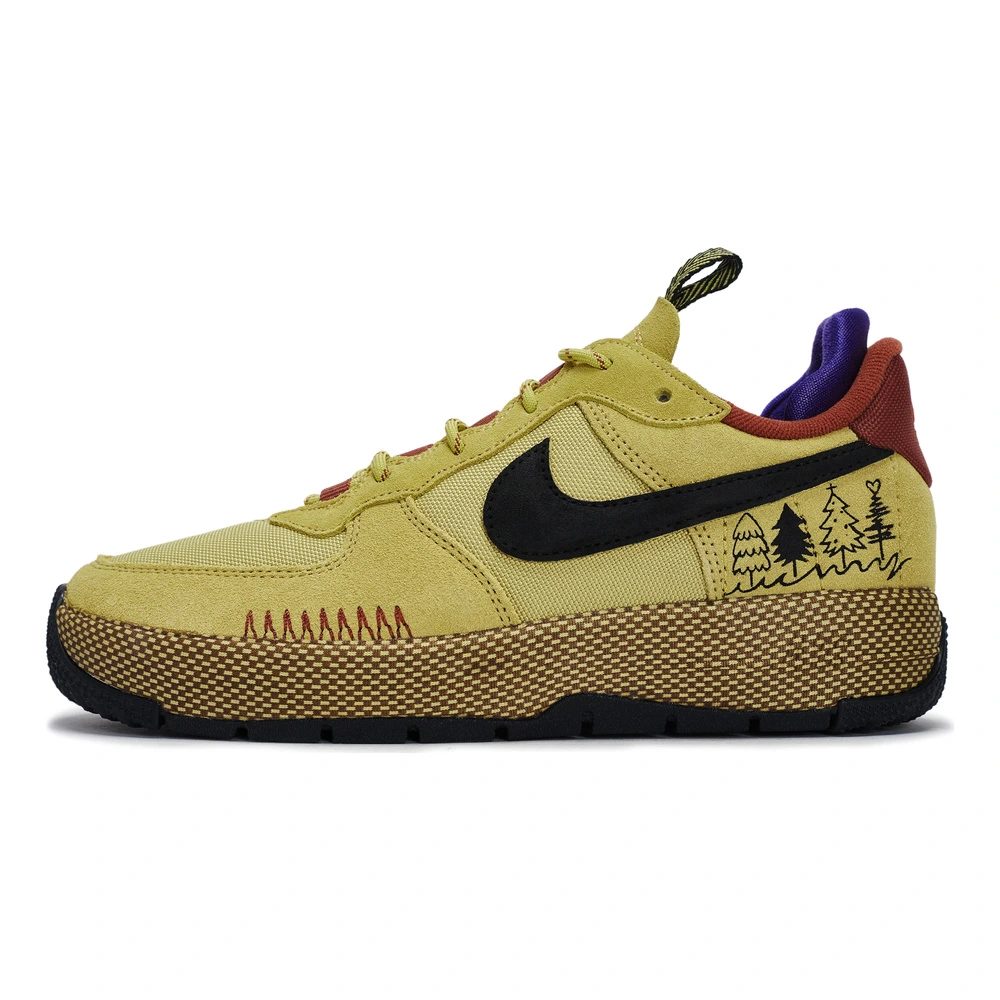 Кроссовки Nike Air Force 1 WILD 811 из рождественской серии с граффити, женские, чёрно-коричневые, Цвет: черно-коричневый, Размер: 42.5 | Китай.рф