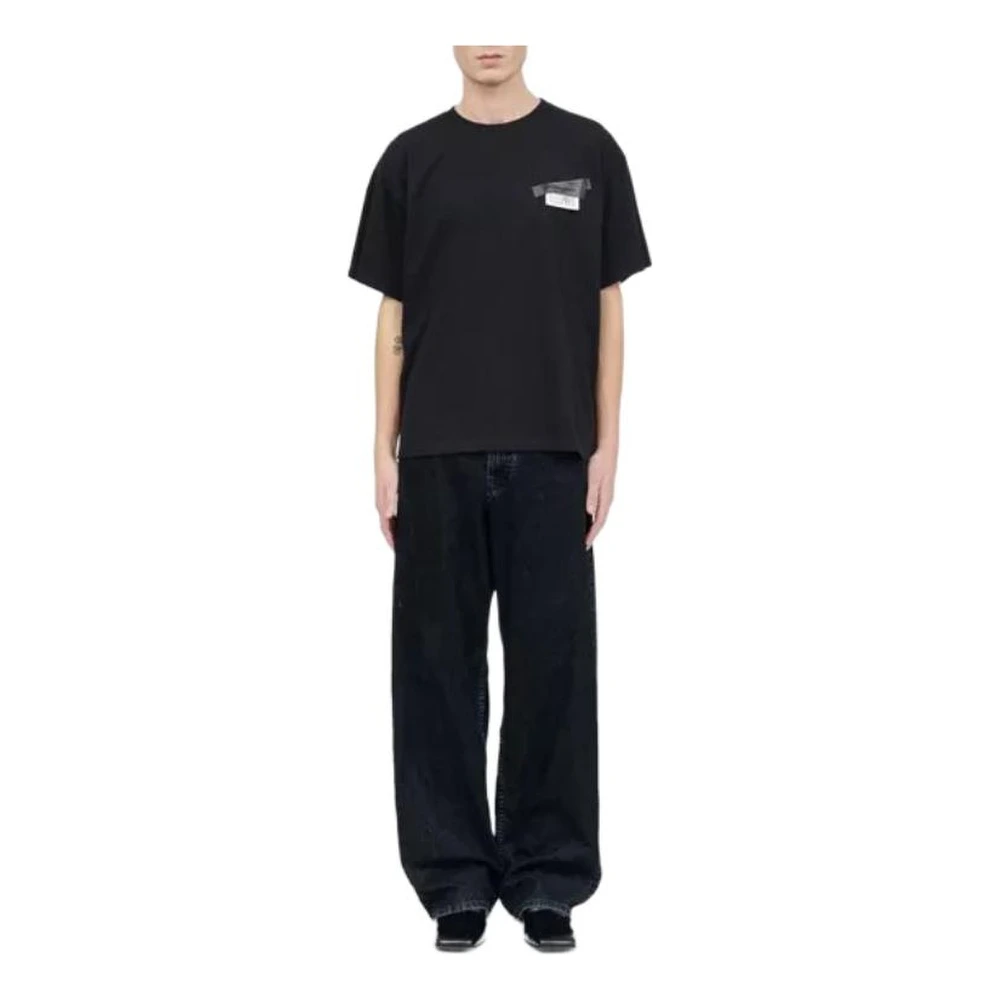 Футболка MM6 Maison Margiela Pitti Uomo унисекс, Цвет: черный, Размер: S | Китай.рф