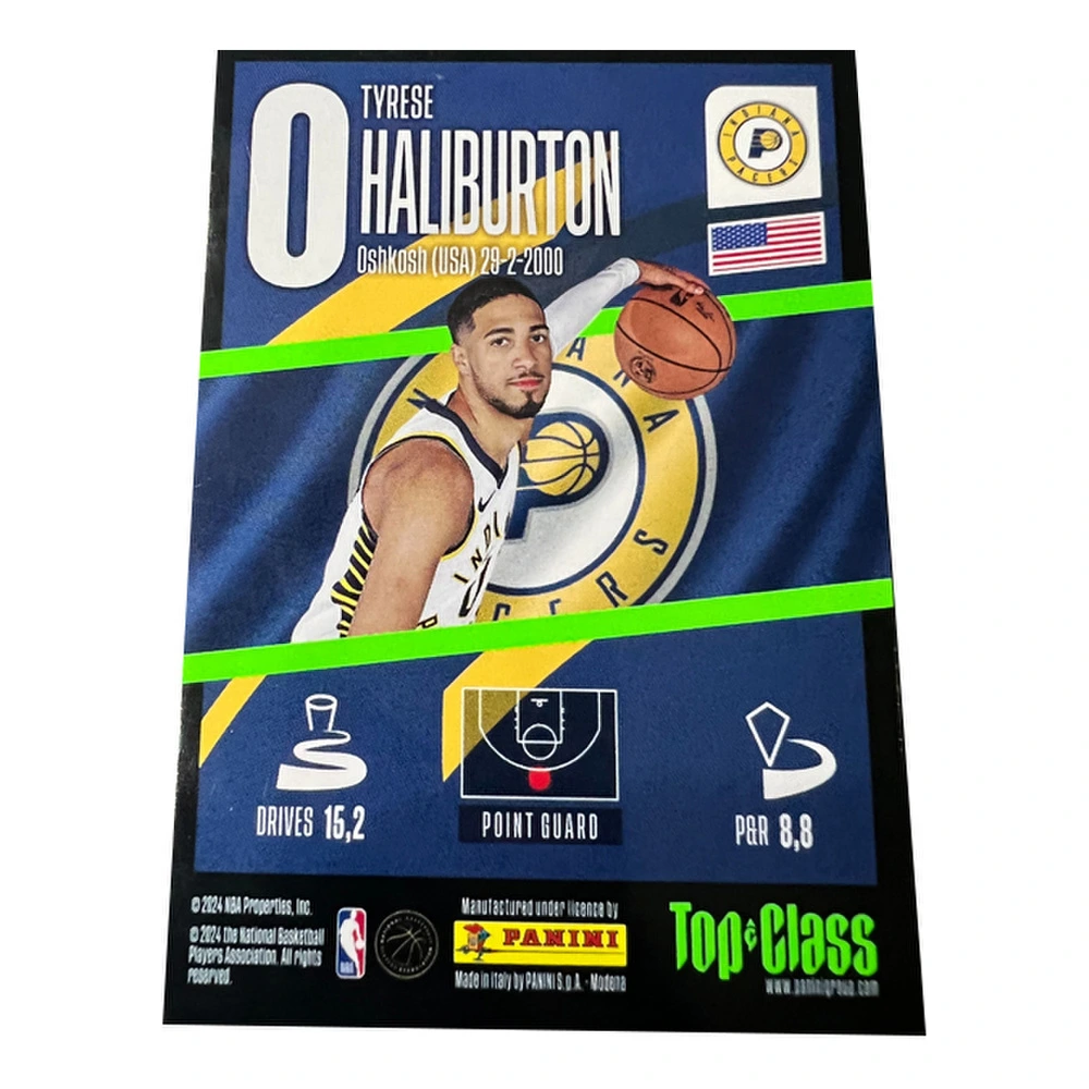 Спортивная карточка PANINI Халибертон, Индиана Пэйсерс, TC, Название продукта: 1 шт | Китай.рф
