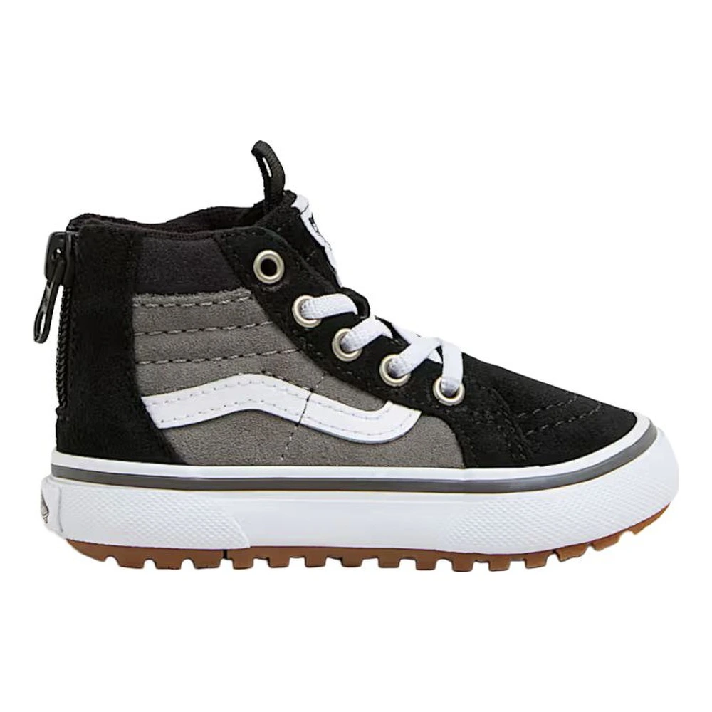 Кроссовки высокие Vans SK8 HI MTE для малышей чёрно-серые, Цвет: черно-серый, Размер: 21.5 | Китай.рф