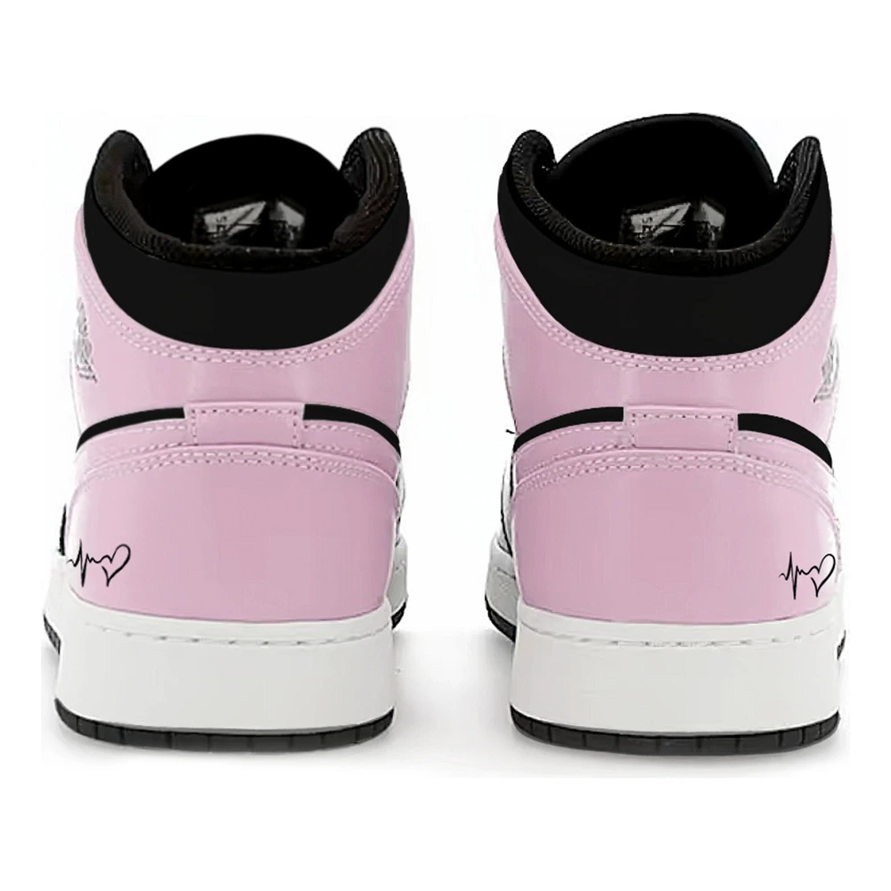 Кроссовки баскетбольные винтажные Jordan Air Jordan 1 High унисекс черно-розовые, Цвет: чёрно-розовый [специальная коробка для обуви], Размер: 37.5 | Китай.рф