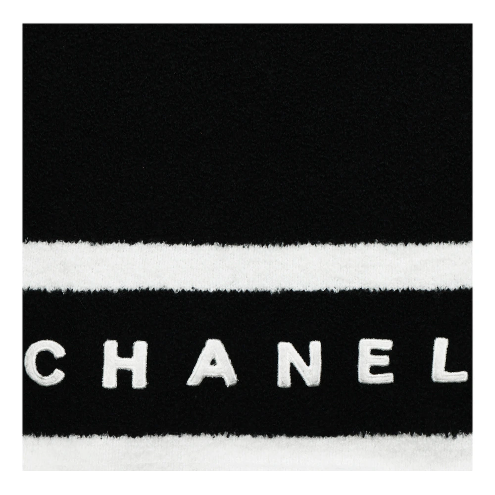 Шарф CHANEL с логотипом чёрный унисекс, Стиль: черный, Размер: F, Коробка: Базовая упаковка-без коробки | Китай.рф