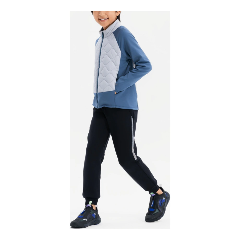 Детская утеплённая куртка Decathlon, с воротником-стойкой, Цвет: Серо-синий, Размер: 113-122 | Китай.рф