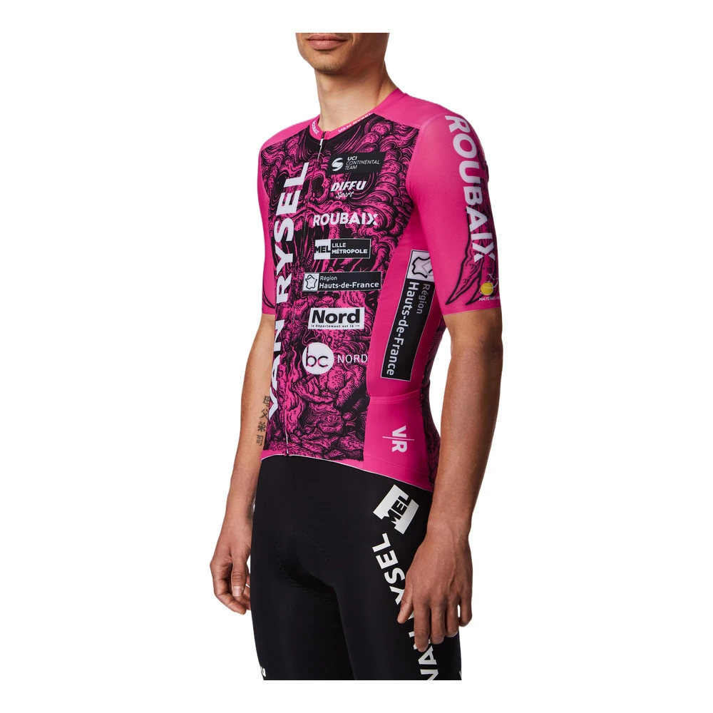 Велоформа DECATHLON RCR-R фиолетово-розовая унисекс облегающая, Цвет: фиолетовый/розовый, Размер: XL-180/108A | Китай.рф