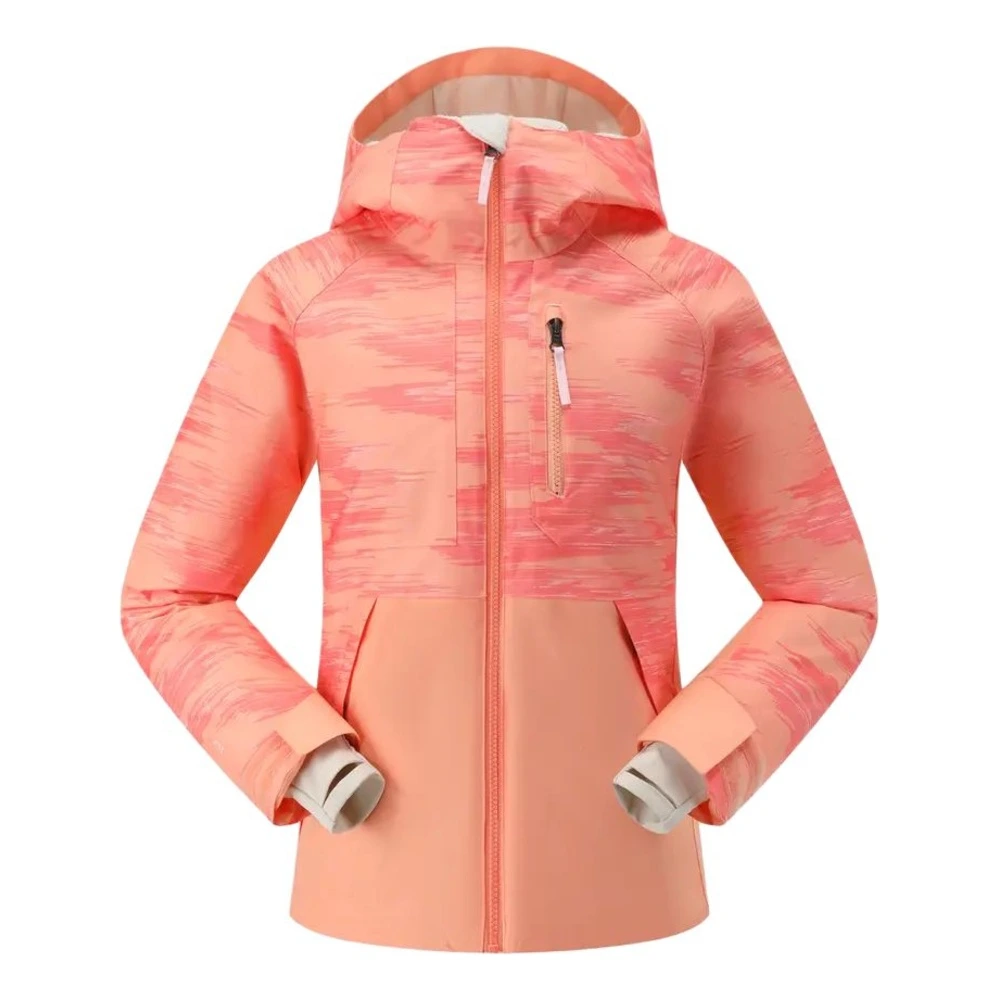 Куртка DECATHLON WEDZE 500 утеплённая водостойкая с капюшоном коралловая для подростков, Цвет: кораллово-розовый, Размер: 6Y/120 | Китай.рф