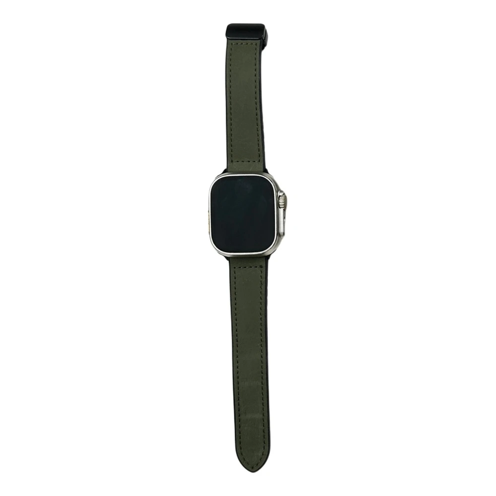 Ремешок для Apple Watch Mygg из силикона с кожаной вставкой унисекс, Набор: Армейский зеленый, Размер: iwatchS3/2/1【42mm】 | Китай.рф