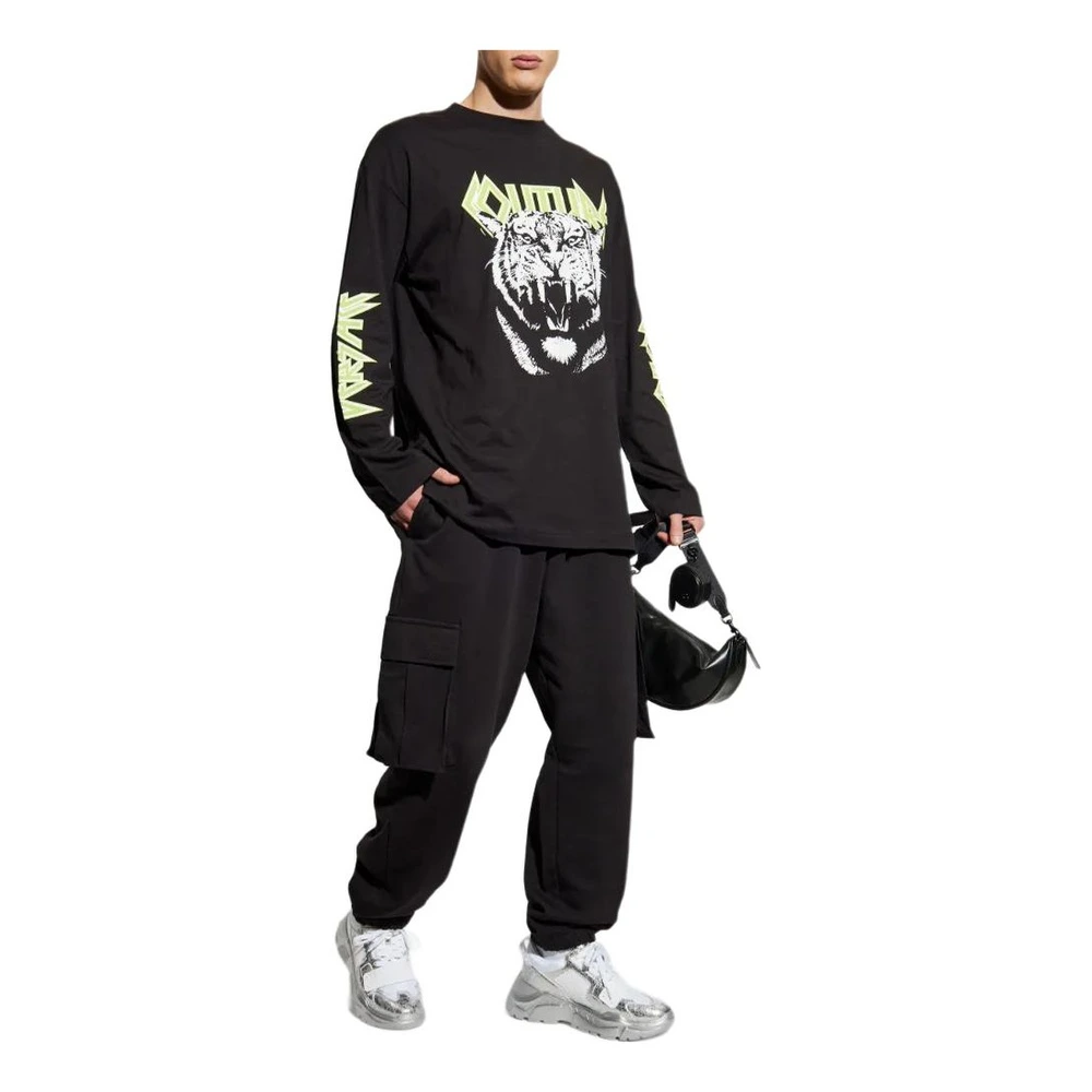 Футболка Versace Jeans Couture мужская с принтом тигра, Цвет: черный, Размер: XXXL | Китай.рф