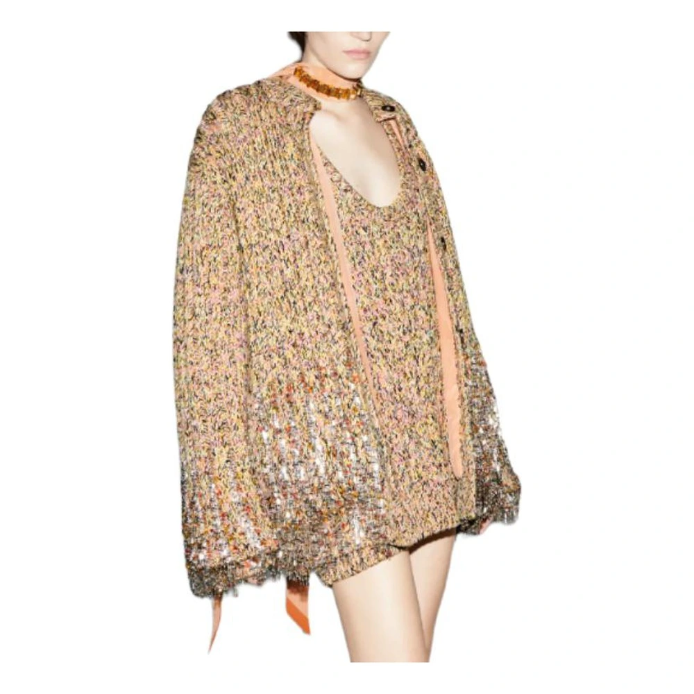 Платье без рукавов GUCCI из крупной вязки, короткое, бежевое, женское, Цвет: верблюд, Набор: Версия с обрезанным ярлыком размера, Размер: S | Китай.рф