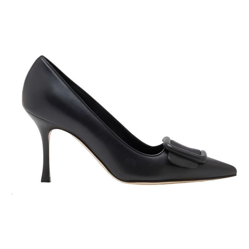 Туфли-лодочки Manolo Blahnik из наппы, женские, чёрные, Размер: 35, Издание: С оригинальной коробкой для обуви | Китай.рф