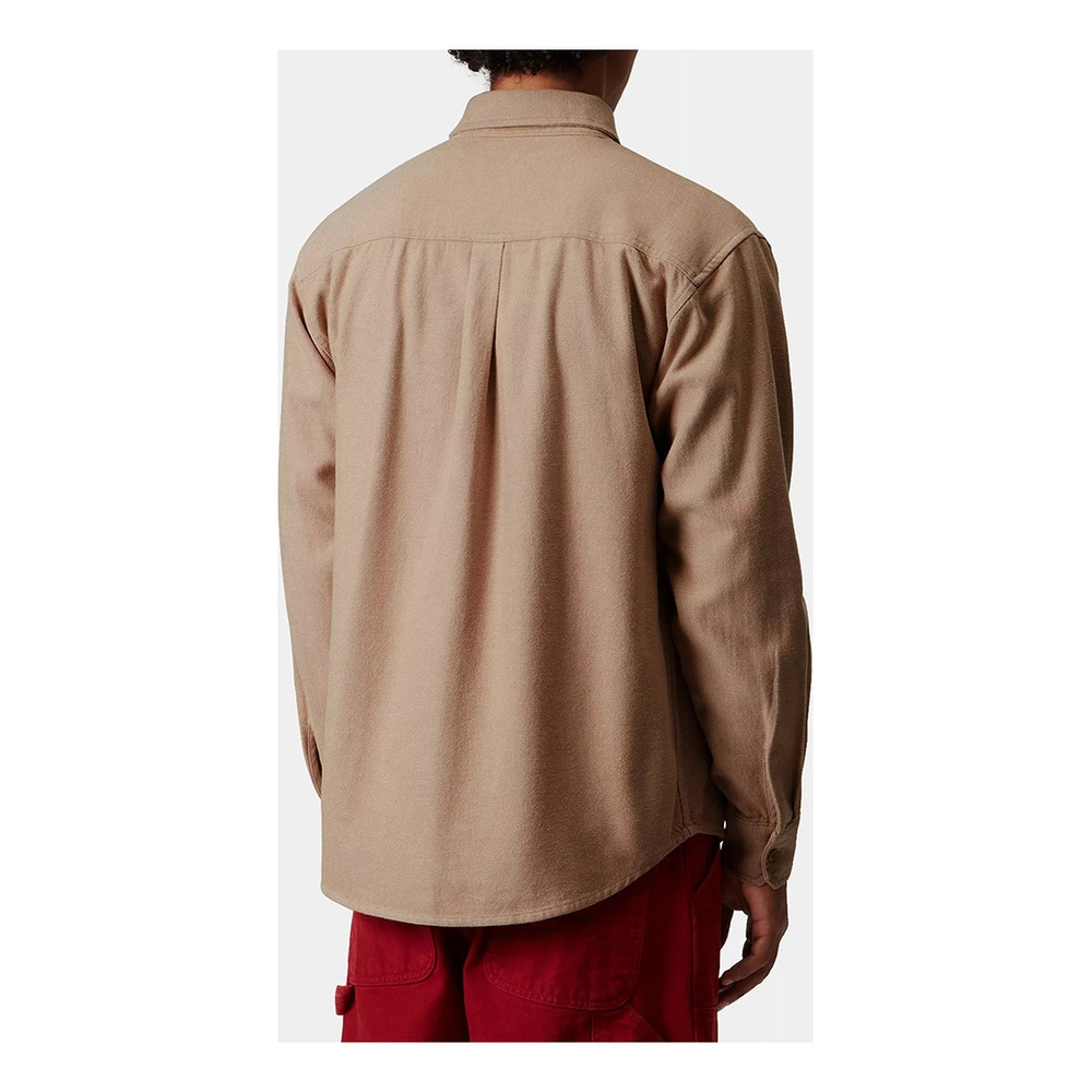 Рубашка Carhartt WIP Edgar с длинным рукавом мужская, Цвет: арахисово-восковой, Размер: M | Китай.рф