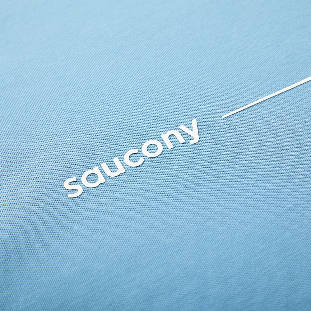 Футболка Saucony Night Dusty Blue мужская с круглым вырезом, Цвет: Туманно-синий, Размер: M | Китай.рф