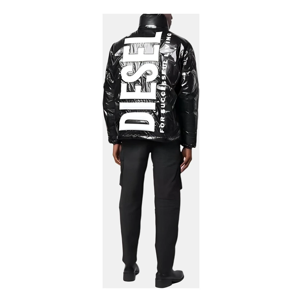Стеганая куртка DIESEL SS24 Puffer Jacket черная мужская, Цвет: черный, Размер: 54 | Китай.рф
