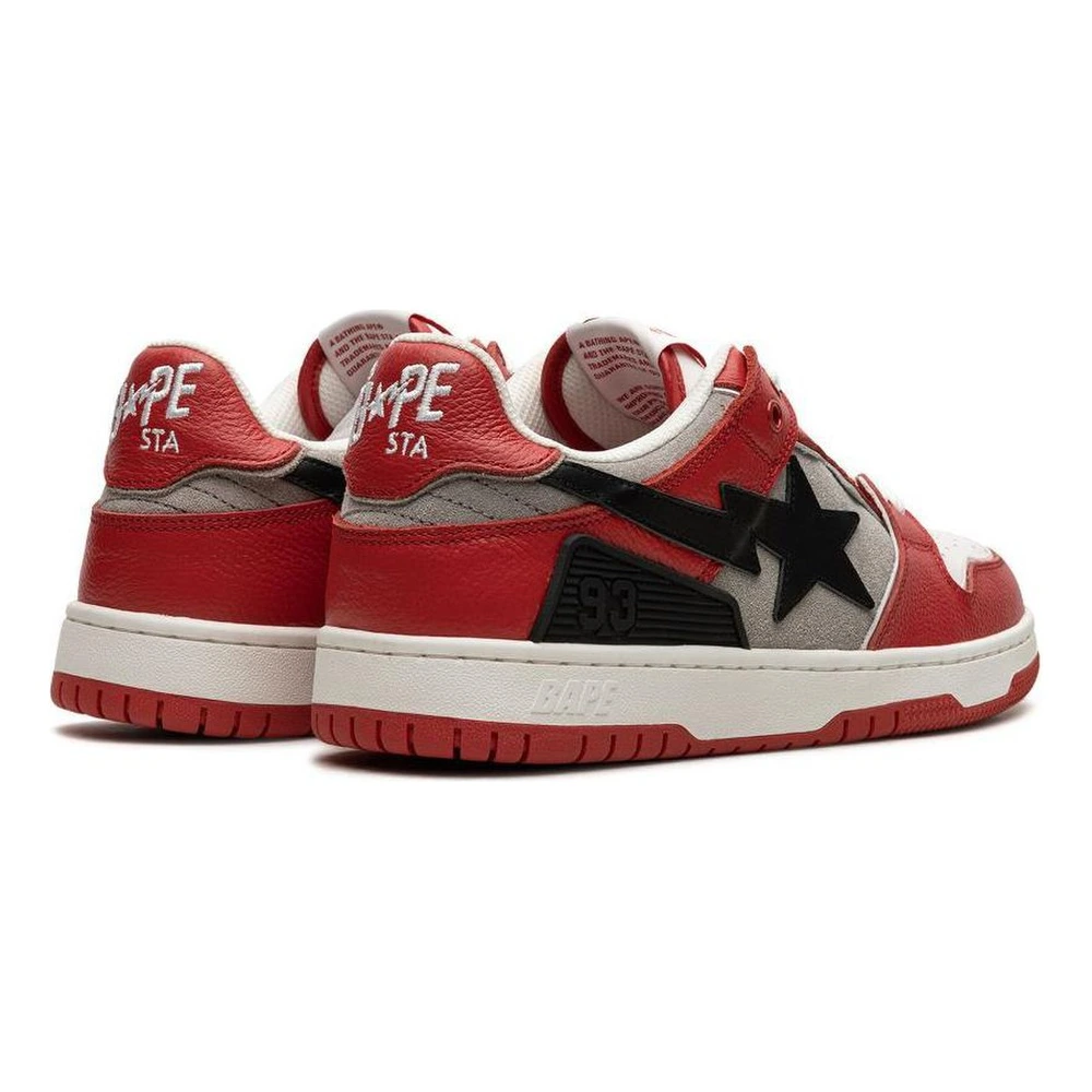 Кроссовки A BATHING APE SK8 STA кожаные низкие мужские красные, Размер: 41 | Китай.рф