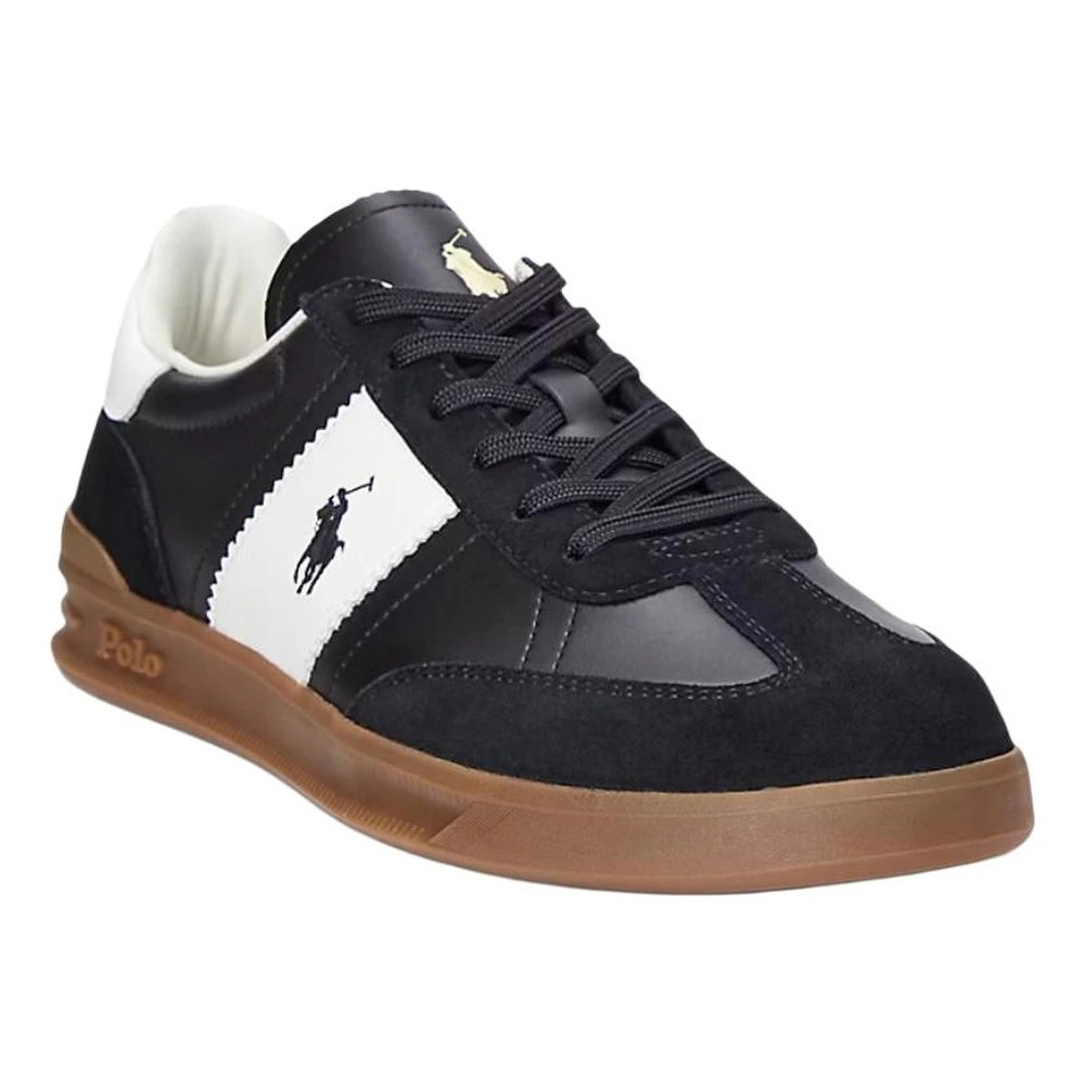 Кроссовки для скейтборда Polo Ralph Lauren Heritage Aera низкие мужские черные из кожи, Размер: 44 | Китай.рф