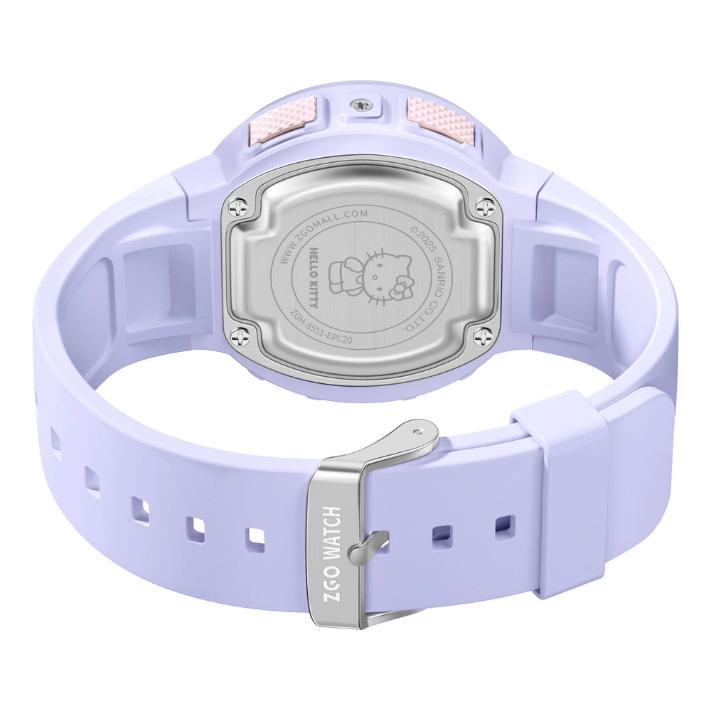Электронные часы zgo × Hello Kitty унисекс с водозащитой 50 метров, Цвет ремешка: 8551-Hello Kitty-розово-фиолетовый X | Китай.рф