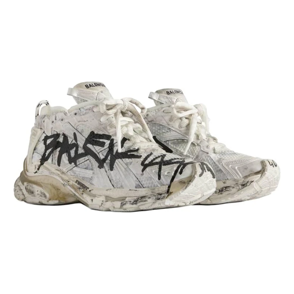 Кроссовки Balenciaga Runner Graffiti низкие с граффити, Цвет: бежевый, Размер: 41 | Китай.рф
