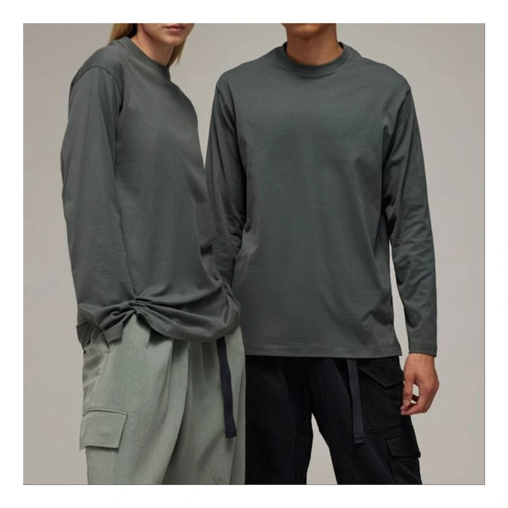 Футболка Y-3 с логотипом-патчем, хлопковая, серая, Цвет: серый, Размер: XS | Китай.рф