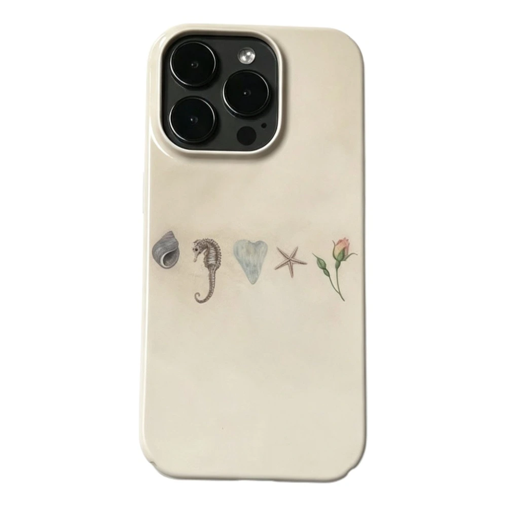 Чехол для iPhone с узором ракушек PureLove, Цвет: Белый желейный чехол WZ6377 ракушка и морской конёк, Применимая модель: iPhone 17promax | Китай.рф