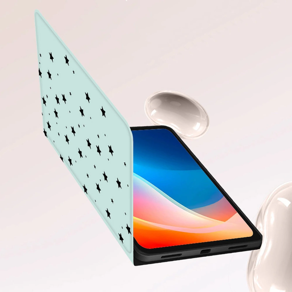 Чехол HAOTIANTU для планшета VIVO Pad с чёрными звёздами, Цвет: чёрный со звёздами белый, Модель: VIVOPAD6PRO (13.2 дюйма) | Китай.рф