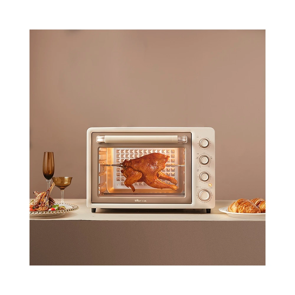 Электропечь Bear 40л с вертелом: Идеальная помощница на кухне, Модель: DKX-F40A5 молочно-коричневый | Китай.рф