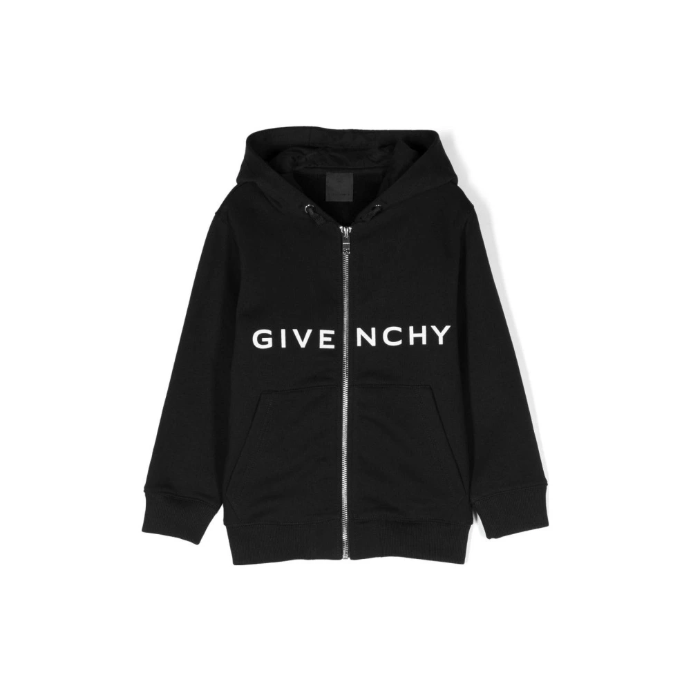 Детская куртка Givenchy с принтом и молнией, черная, Цвет: черный, Размер: 6A | Китай.рф
