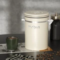 Герметичная стальная банка MR.Bin.M для чая и кофе (молочный цвет), Цвет: Молочно-белый [бесплатная стальная ложка], Характеристика: 1.2L | Китай.рф