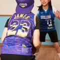 Баскетбольная форма Lakers LeBron James #23, Цвет: фиолетовое золото, Размер: XL | Китай.рф