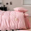 Постельное белье Princess Wools Минимализм - Комфорт в общежитии!, Цвет: Пудинг-розовый, Размер: 1,2 м [пододеяльник 150*200 см] комплект из трех предметов с простыней | Китай.рф