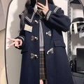 Зимнее пальто с принтом медведя в стиле school uniform, Цвет: Темно-синее пальто Haunted by Bears Buza, Размер: S | Китай.рф