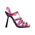 VERSACE Сандалии на каблуке фуксия с шипами и Medusa, Размер: 36 | Китай.рф